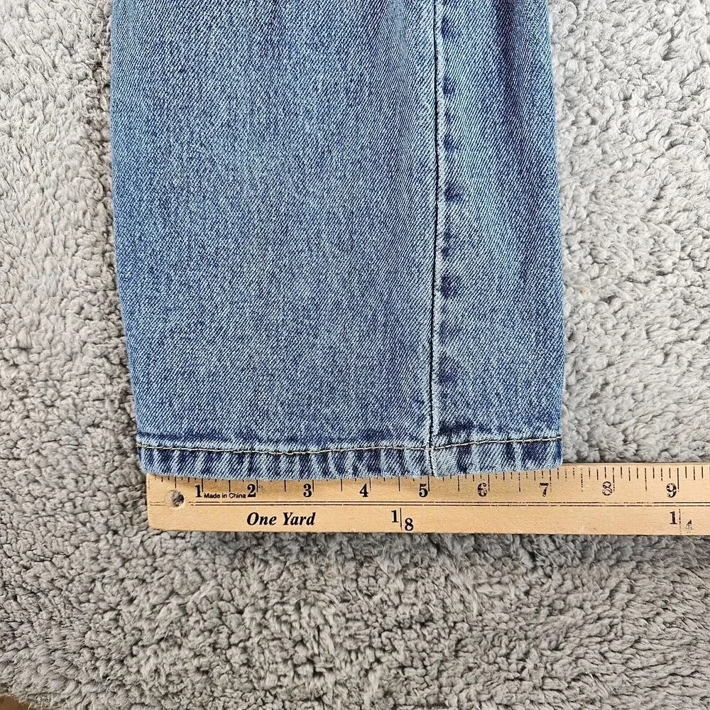 Levis 502 Jeans Mens 38x33* Blue Denim Regular Fit Tapered Leg Stretch Casual